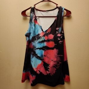 Colorful Tie-Dye Women's Tank Top Sleeveless xlarge